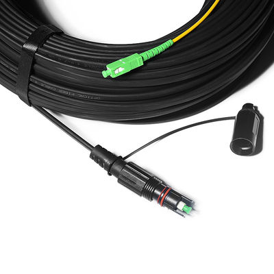 کیفیت  Fiber Optic FTTH Solution Cable Waterproof With IPSC APC H Connector کارخانه