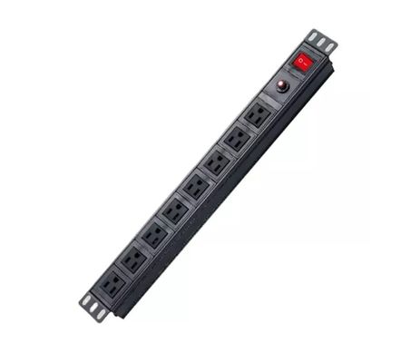کیفیت  Customized 8 Way PDU Rack Mount Socket With High Flame Retardancy Material کارخانه