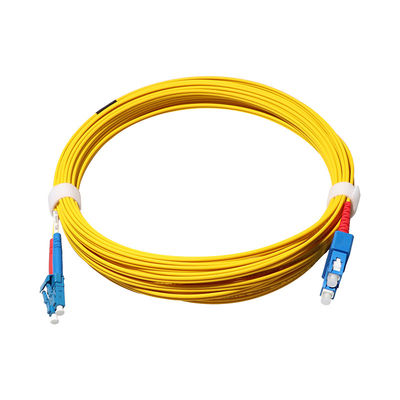 وصله سیم کابل فیبر SM DX SC APC به LC UPC With Clips سازگار با RoHS