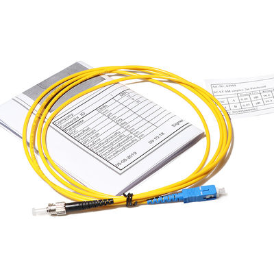 کابل فیبر سفید G657a2 وصله بند ناف SC APC To SC APC حالت تک 3m