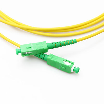 سیم کابل فیبر 3 میلی متری SC UPC - SC APC Simplex حالت تک 9/125