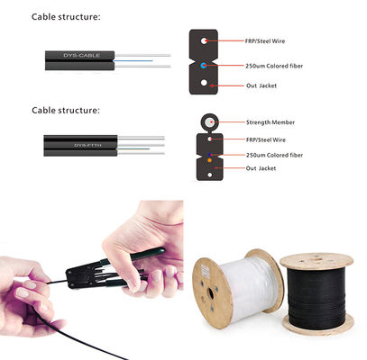 SC UPC SC APC Cable Fiber Patch Cord , Jumper FTTH Outdoor Drop Cable G657A