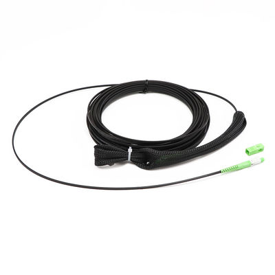 مونتاژ کابل فیبر سیاه , SC APC Patch Cord 1 Core One End with Draging Eye