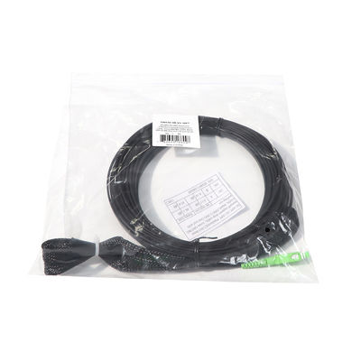 مونتاژ کابل فیبر سیاه , SC APC Patch Cord 1 Core One End with Draging Eye