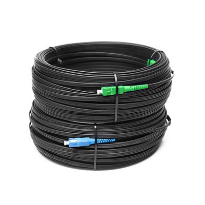 SC UPC APC FTTH کابل فیبر وصله سیم 2 هسته ای G657A Simplex برای فضای داخلی داخلی