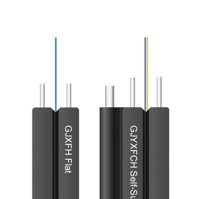 GJXH GJXCH 1,2,4,6,8,12 Cores FTTH فلت فیبر نوری داخلی/خارجی کابل Drop Cable