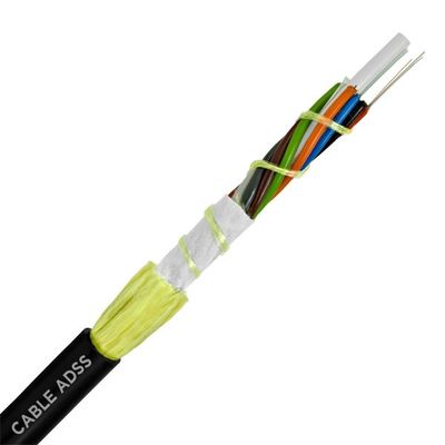 کابل فیبر نوری Adss 2 4 8 24 48 96 Core 12 Fiber G652D حالت تک Aerial Dark Optical Fiber Cable ADSS Outdoor