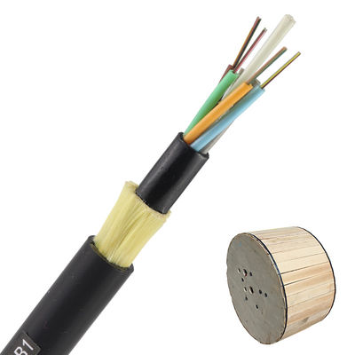 کابل فیبر نوری Adss 2 4 8 24 48 96 Core 12 Fiber G652D حالت تک Aerial Dark Optical Fiber Cable ADSS Outdoor
