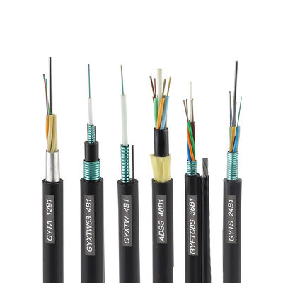 کابل فیبر نوری Adss 2 4 8 24 48 96 Core 12 Fiber G652D حالت تک Aerial Dark Optical Fiber Cable ADSS Outdoor