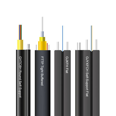 GJXFH 1 2 4 Core ftth Cable drop G652d G657A1 G657A2 SM Indoor Fiber Optic Drop Cable