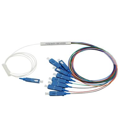 منفعل Mini 1x8 فیبر نوری PLC اسپلیتر برای تجهیزات تست تلویزیون کابلی