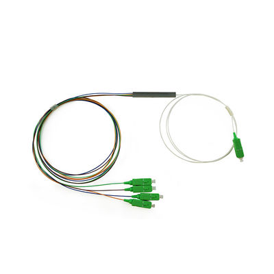 شکاف فیبر نوری G657A1 FTTH 1x2 , Mini PLC Splitter SC APC 0.9mm