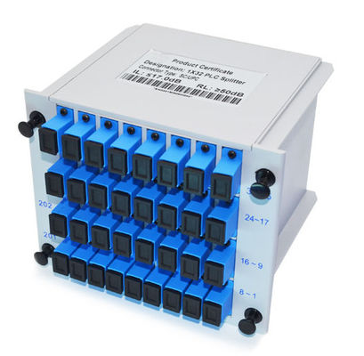 شکاف فیبر نوری سفارشی، شکاف کاست PLC 1X32 با اتصال SC UPC