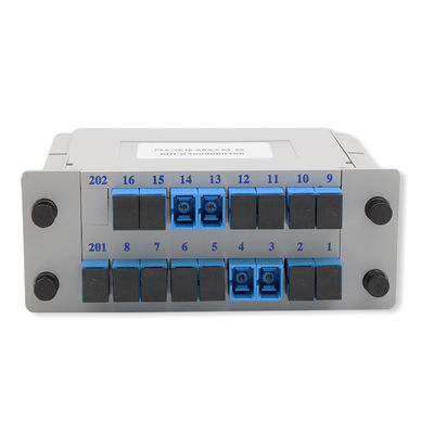 SC UPC PLC فیبر نوری اسپلیتر 1x16 کاست نوع 1650 طول موج طول موج