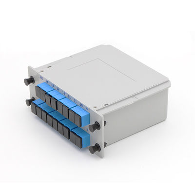SC UPC PLC فیبر نوری اسپلیتر 1x16 کاست نوع 1650 طول موج طول موج