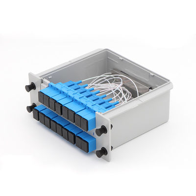 SC UPC PLC فیبر نوری اسپلیتر 1x16 کاست نوع 1650 طول موج طول موج