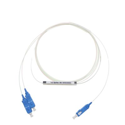 FTTH فیبر نوری PLC شکاف 1x2 نوع لوله فولادی میکرو با اتصال SC