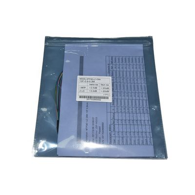 مونتاژ کابل فیبر سفارشی Fanout 12 هسته ای MPO نر LC فیبر 0.9 میلی متری