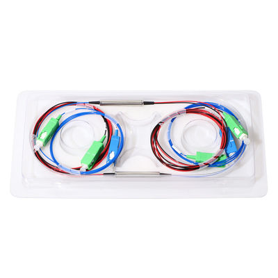 FTTH 3 پورت شکاف فیبر نوری Wdm 1310 1490 1550 Fwdm نوع لوله فولادی