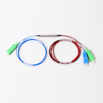 1X2 FWDM DWDM شکاف فیبر نوری 3 پورت 100G 200G برای سیستم های شبکه WDM