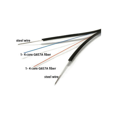 انواع کابل های ارتباطی کابل فیبر نوری FTTH 4 هسته ای Loose Tube