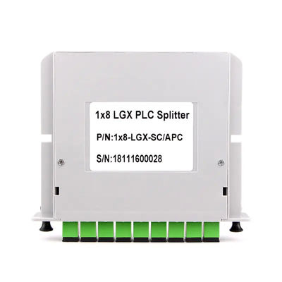 نوار کاست اسپلیتر فیبر نوری 8 راه PLC نوع 1x8 با رابط SC APC