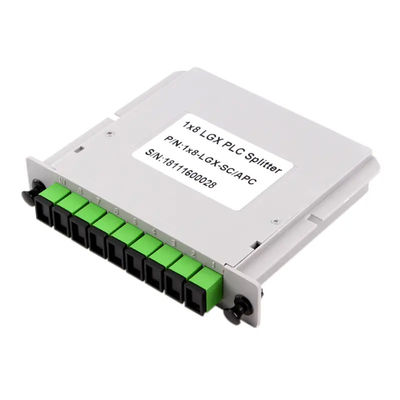 نوار کاست اسپلیتر فیبر نوری 8 راه PLC نوع 1x8 با رابط SC APC
