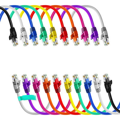 وصله کابل اترنت Cat6A سفارشی، سیم پچ باریک S FTP با طول 5 متر و 1 متر