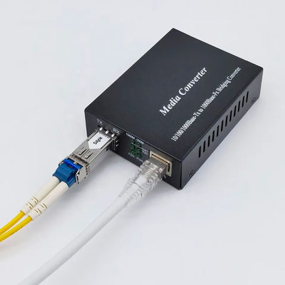 تبدیل رسانه فیبر نوری SFP به RJ45 حالت تک Simplex Duplex 10M 100M