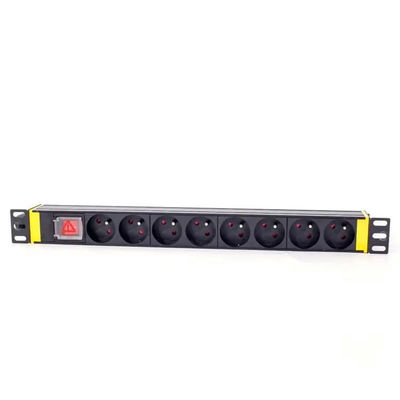 سوکت نصب شده 8 جهتی PDU Rack با مواد مقاوم در برابر شعله بالا